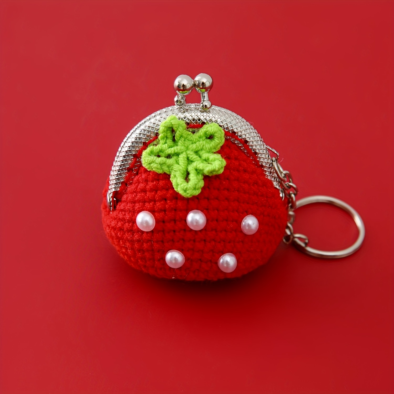 TEMU 【商品名】可愛いかぎ針編み ミニコインパース ハンドメイド 立体 かぎ針編み ラム子 子犬 パンダ ユニコーン ミニキスロック コインパース キーホルダー ペンダント バッグ ペンダントは、パーティーの景品や友人へのホリデーのお祝いのギフトとして、普段使いに...