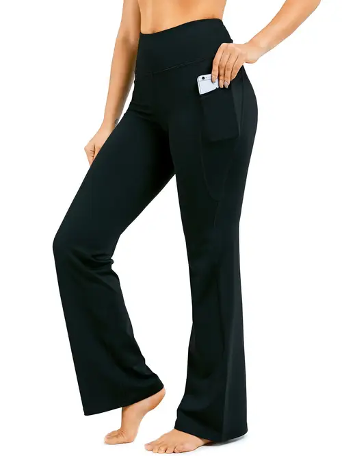 plus size womens plus size high waist flare pants with pockets stretchy elegant navy blue leggings spring summer casual wear high waisted leggings leggings