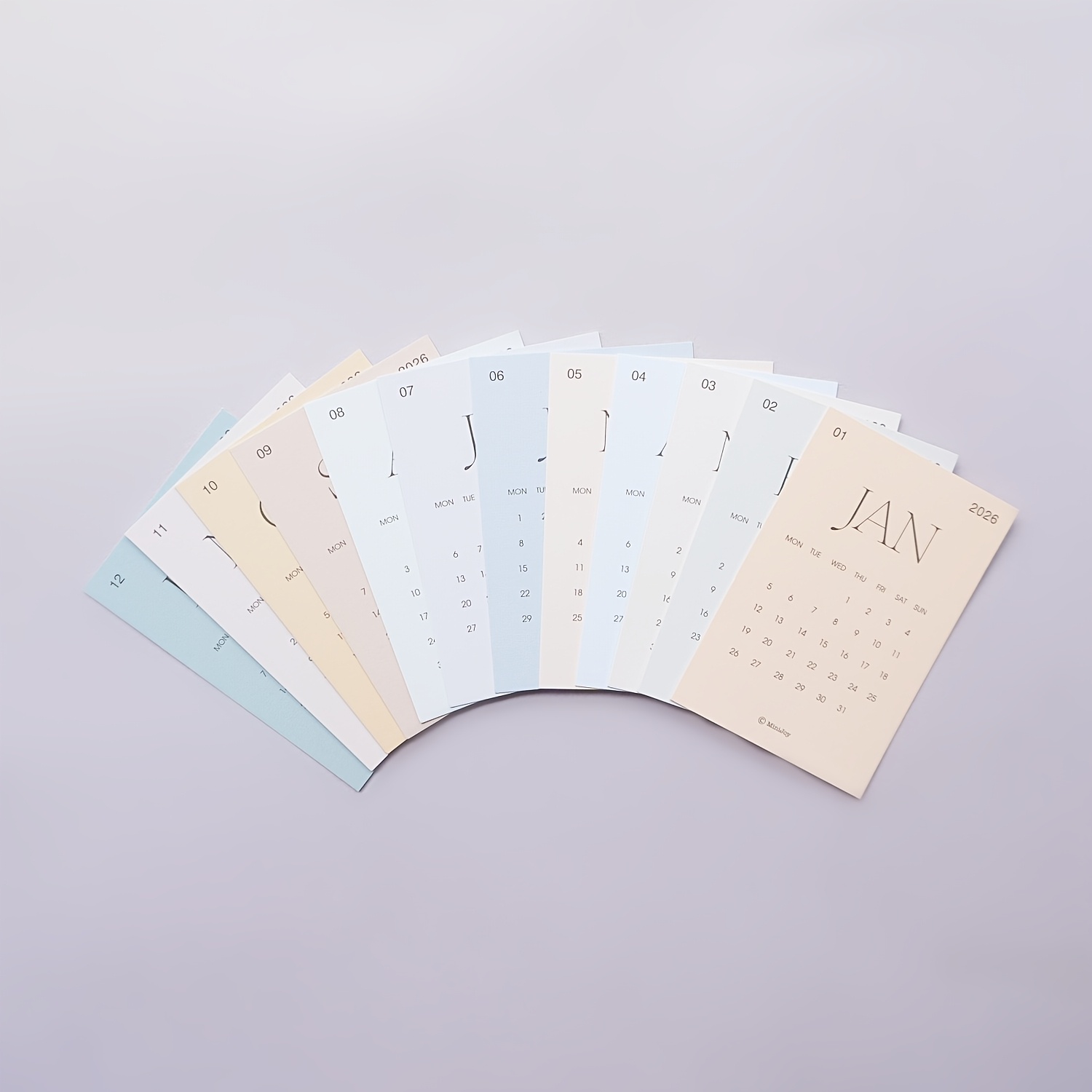 2026 Monthly Calendar Card, Perfect For School, Home And Office, Office Stationery, School Supplies