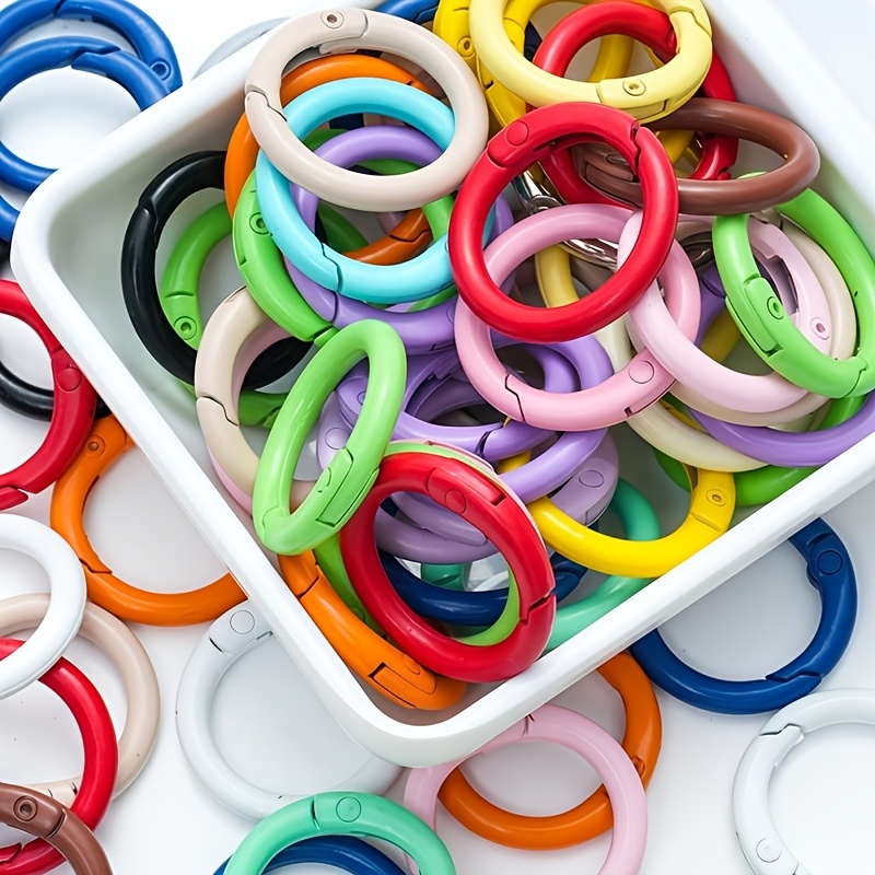 TEMU 45pcs Assorted Color O- Snap Fasteners, Suitable For Crafts, Wallet Hardware Accessories, Wallet Making, Diy Wallet Keychain Accessories, Colors