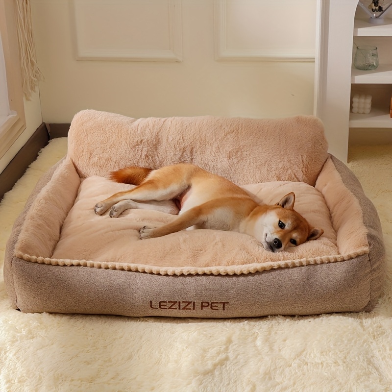 cozy   soft comfortable dog bed with high pillow protection durable polyester washable ideal for small medium large breeds pet bed   bed soft texture Product details 0