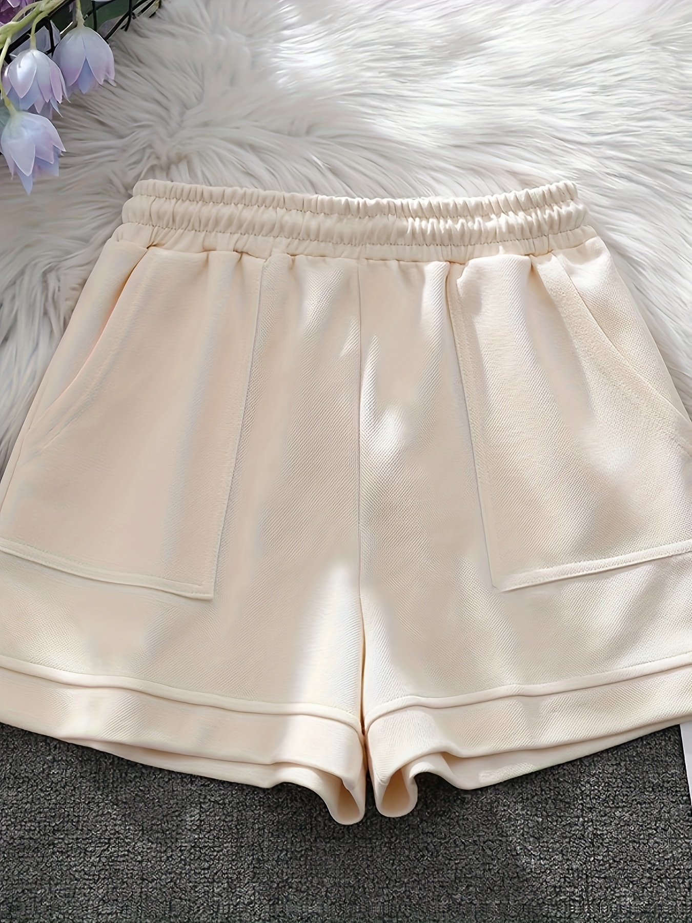 Beige Short De Tela Para NiÃ±as Adidas Shorts Essentials Kids