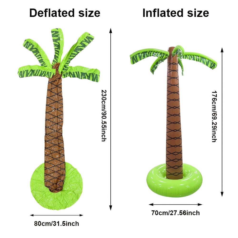 1pc Inflatable Palm Tree Decoration, Party Decor, Suitable For Adults, Summer Beach Theme Party Photo Prop, Pool Decoration, Birthday Party Supplies