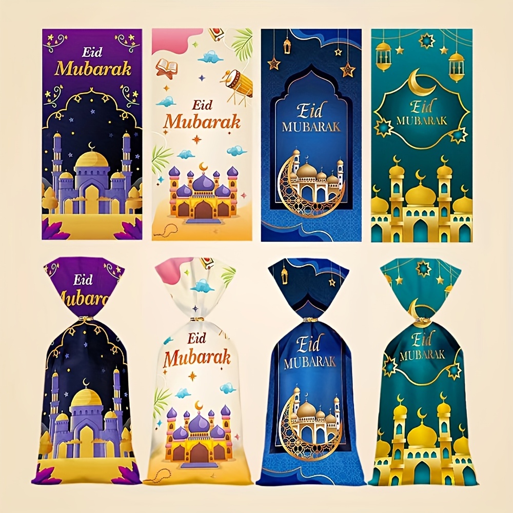 50pcs Assorted Ramadan Festival Party Gift Bags Souvenir Bags Flat Bags
