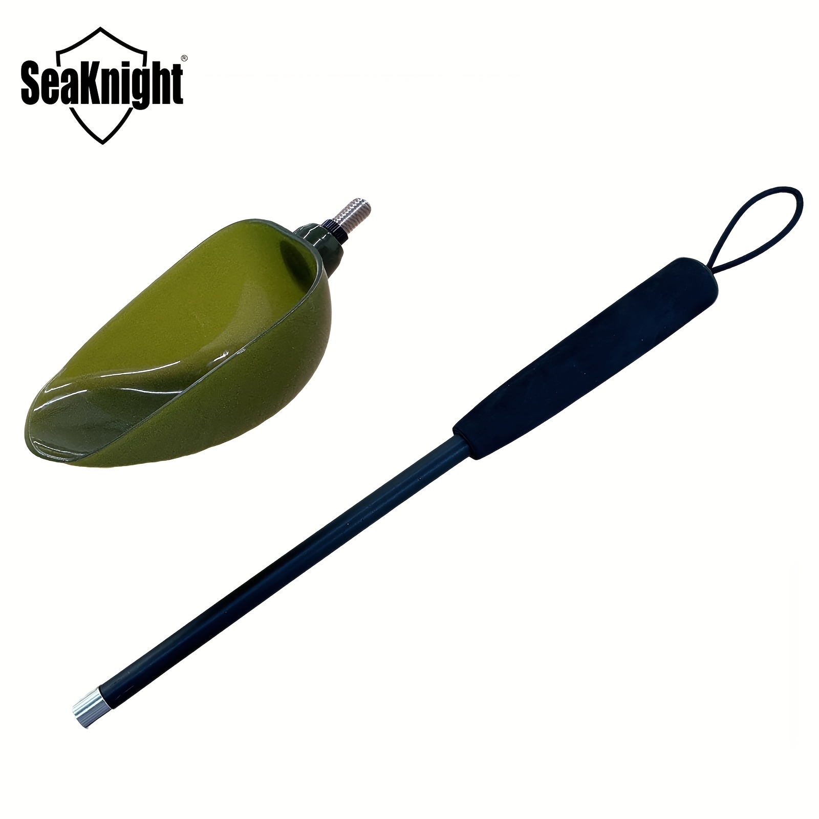Bait Throwing Spoon - Ergonomic Carp Casting Scoop Tool With Black Handle For Precise Bait Dispensing, Without Battery