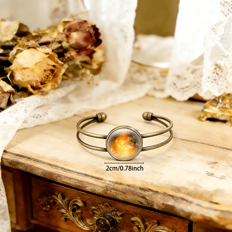 Women's Packaged Antique Cyan Double-Layer Adjustable Bracelet