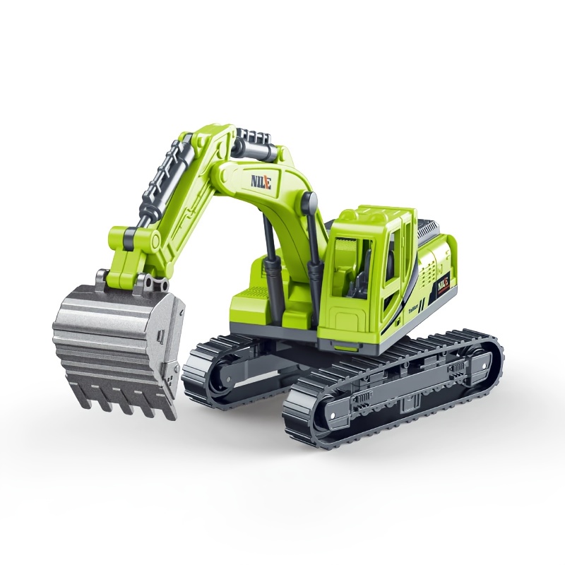 Image of Simulation Excavator Toy Boy Engineering Vehicle Sliding Excavator Soft Rubber Excavator, Durable Abs Material, Perfect Gift For Halloween, Christmas And Birthday Parties