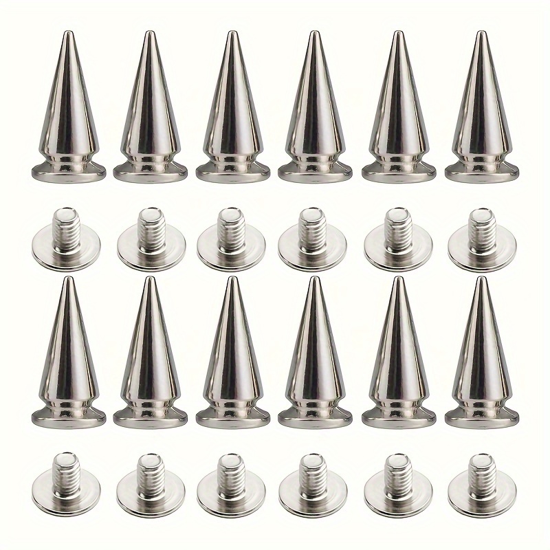 

100pcs/50sets, Large 2.6cm/1in Metal Studs And Rivets With Metal Screw Backs For Diy Leather Craft, Silvery