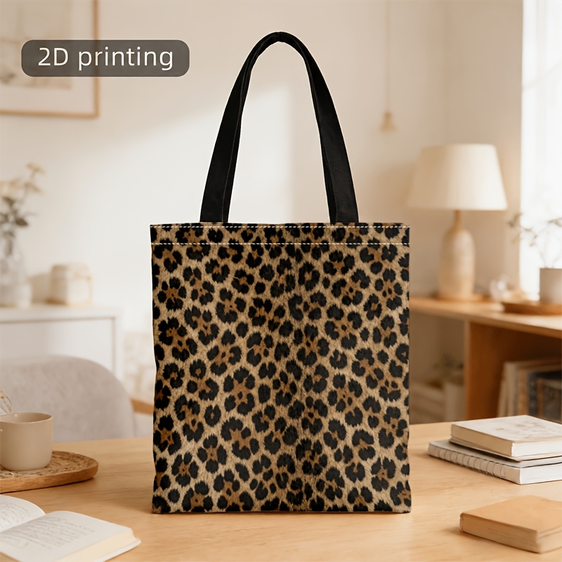 TEMU 1 stuk crossbodytas en handtas voor zowel mannen als vrouwen, 2D-geprinte vintage luipaardprint, handtas & crossbody, unisex voor dagelijks