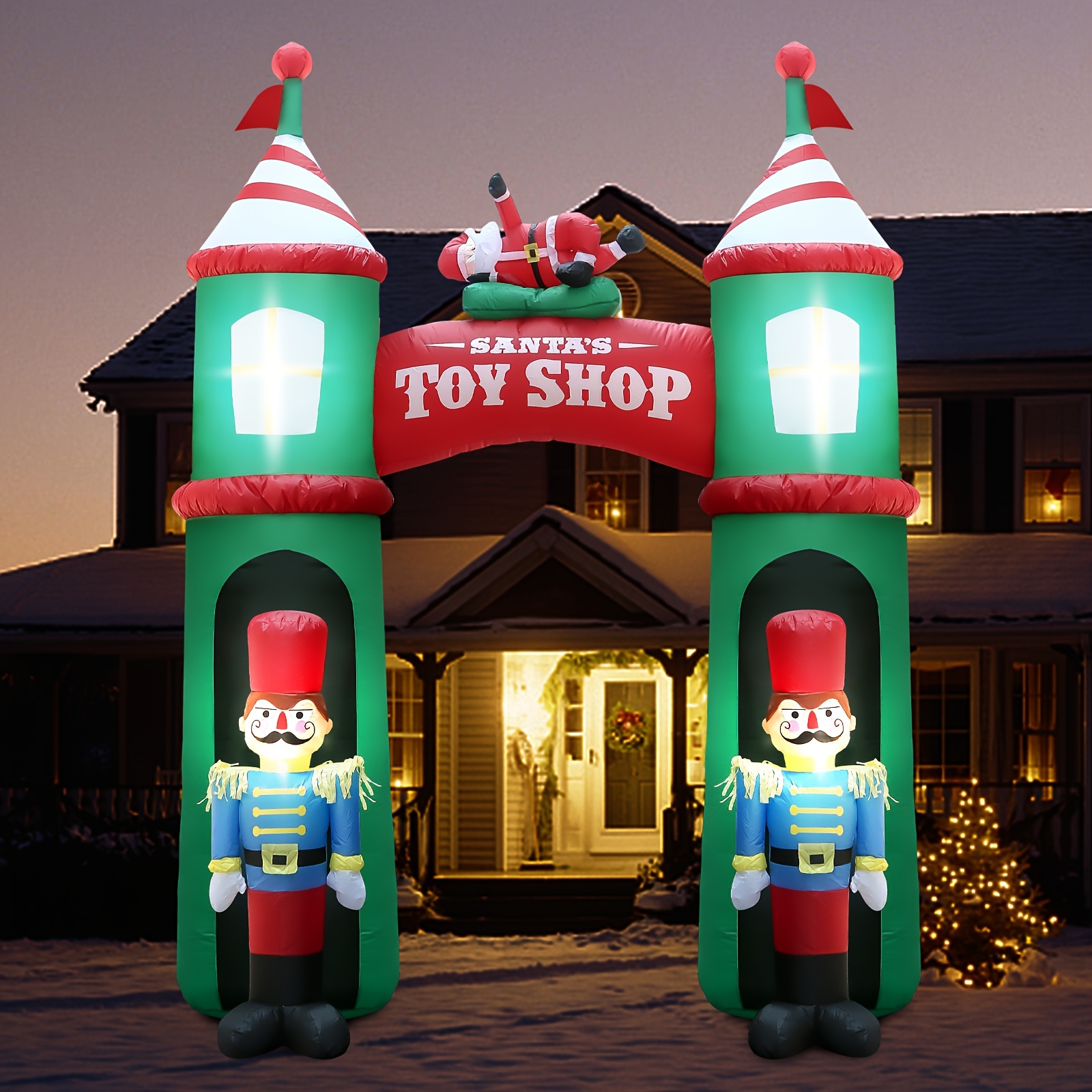 

12 Ft Christmas Inflatable Christmas Led Lights Christmas Inflatable Decoration For