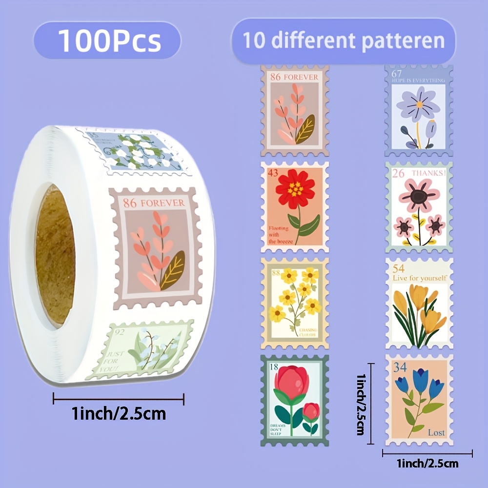100/240 Sheets/roll Creative Flowers Cute Ins Wind Roll Stickers Hand Account Decoration Diy Notebook Phone Case Water Cup High Quality Stickers