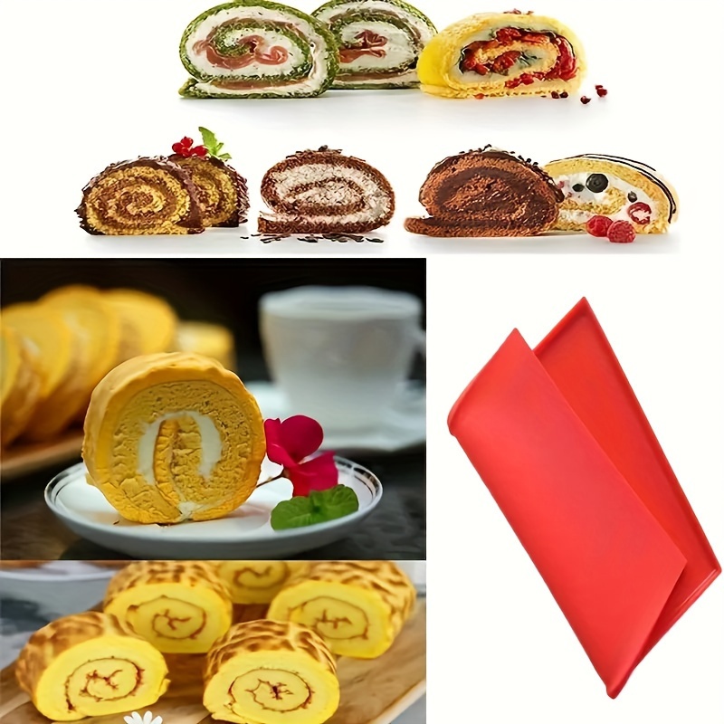 

1pc Flexible Silicone Swiss Roll Mold And Baking Mat - Perfect For Hotel Non-stick And Easy To Clean