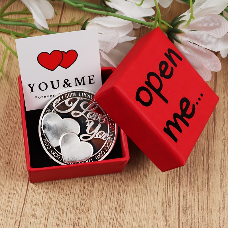 "" Love Coin Gift Box | Engraved Couples Keepsake Gift Box For Birthday, Valentine's & Anniversaries - Premium Present With Craft Box