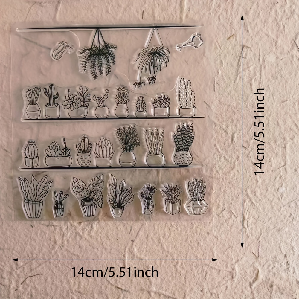 Transparent Pot Seals For Crafting, Including Scrapbooking, Card Creation, And Decorative Album Projects Using Rubber Stamps