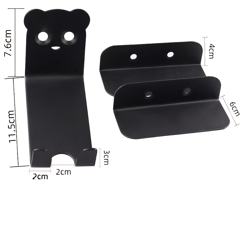 TEMU Wall Mount Bracket, Metal Bracket Hook, Road And Mountain Bike Hanger, Hook Rack With Tire Stand—suitable For Garages And Sheds. Black,