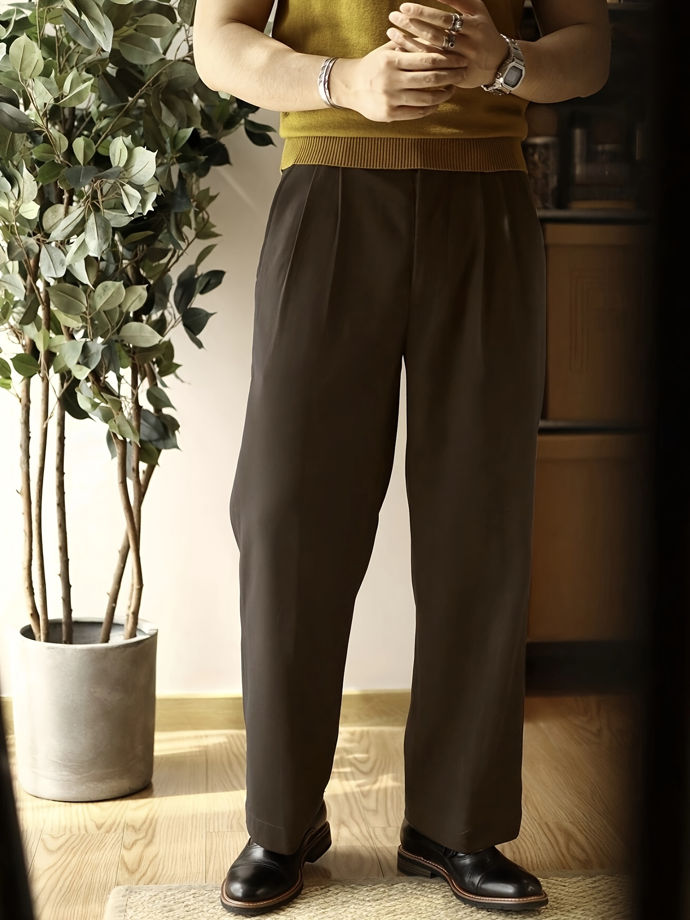 high waist pants men