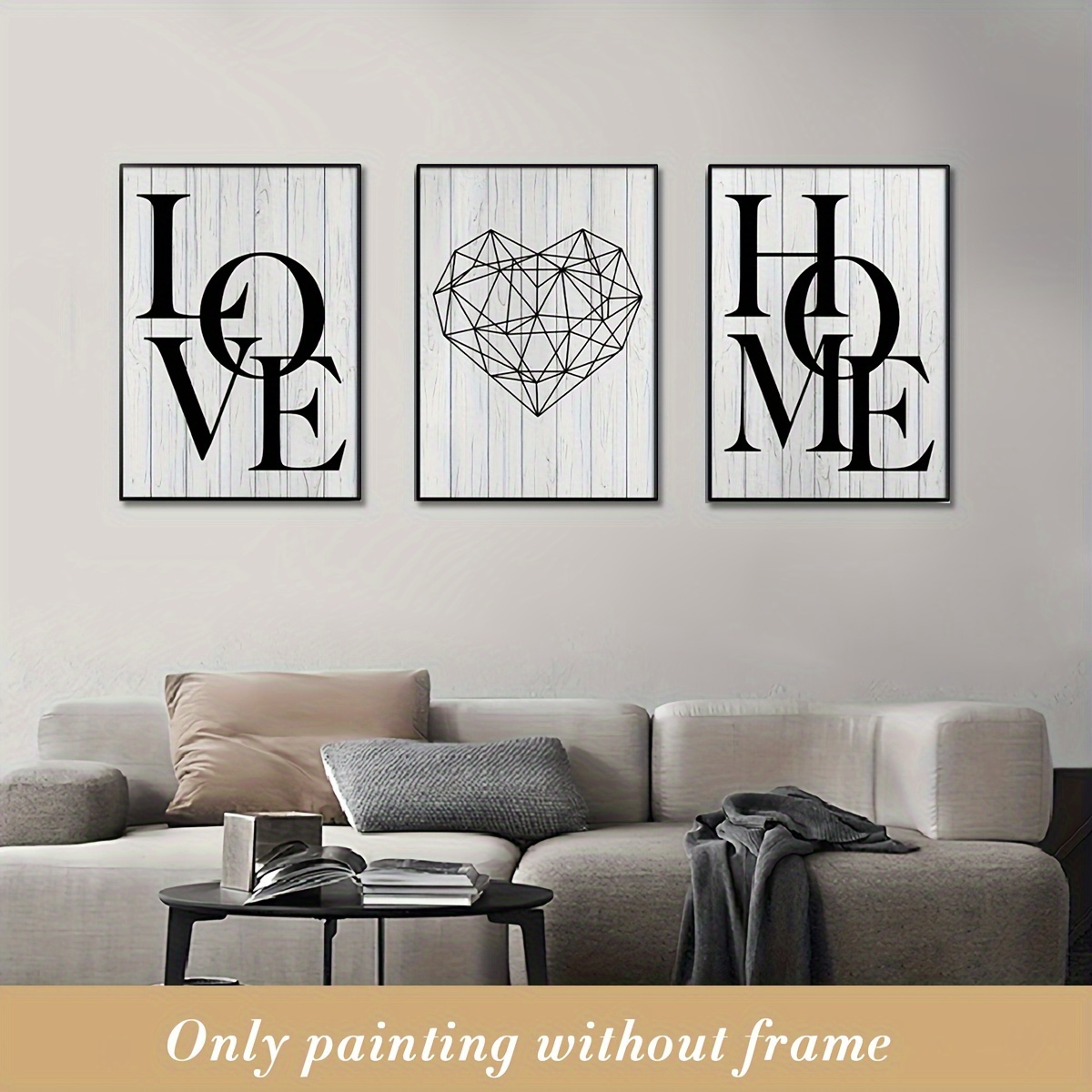 Decorate Wall Print Scandinavian Home Love Poster Black - Temu