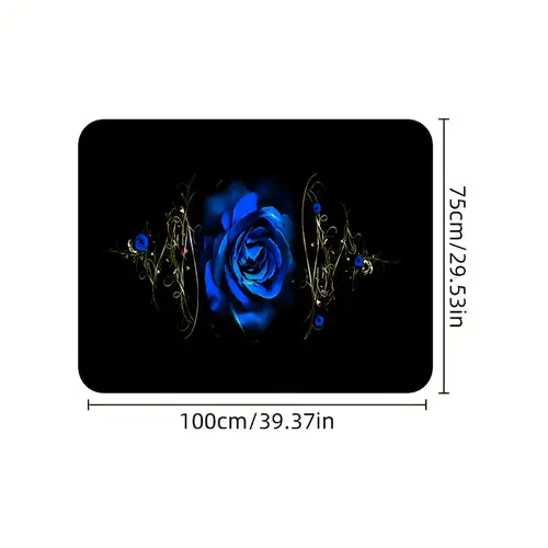 1pc travel rose pattern car trunk mat easy to clean vibrant cargo decoration for all vehicles polyester fiber interior liner car trunk deco