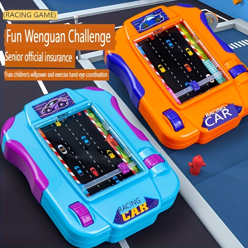 

1pc Educational Toys, Handheld Racing Grand Adventure Game Console Fun Breakthrough Desktop Game, Hand-eye Coordination Parent-child Interactive Toys
