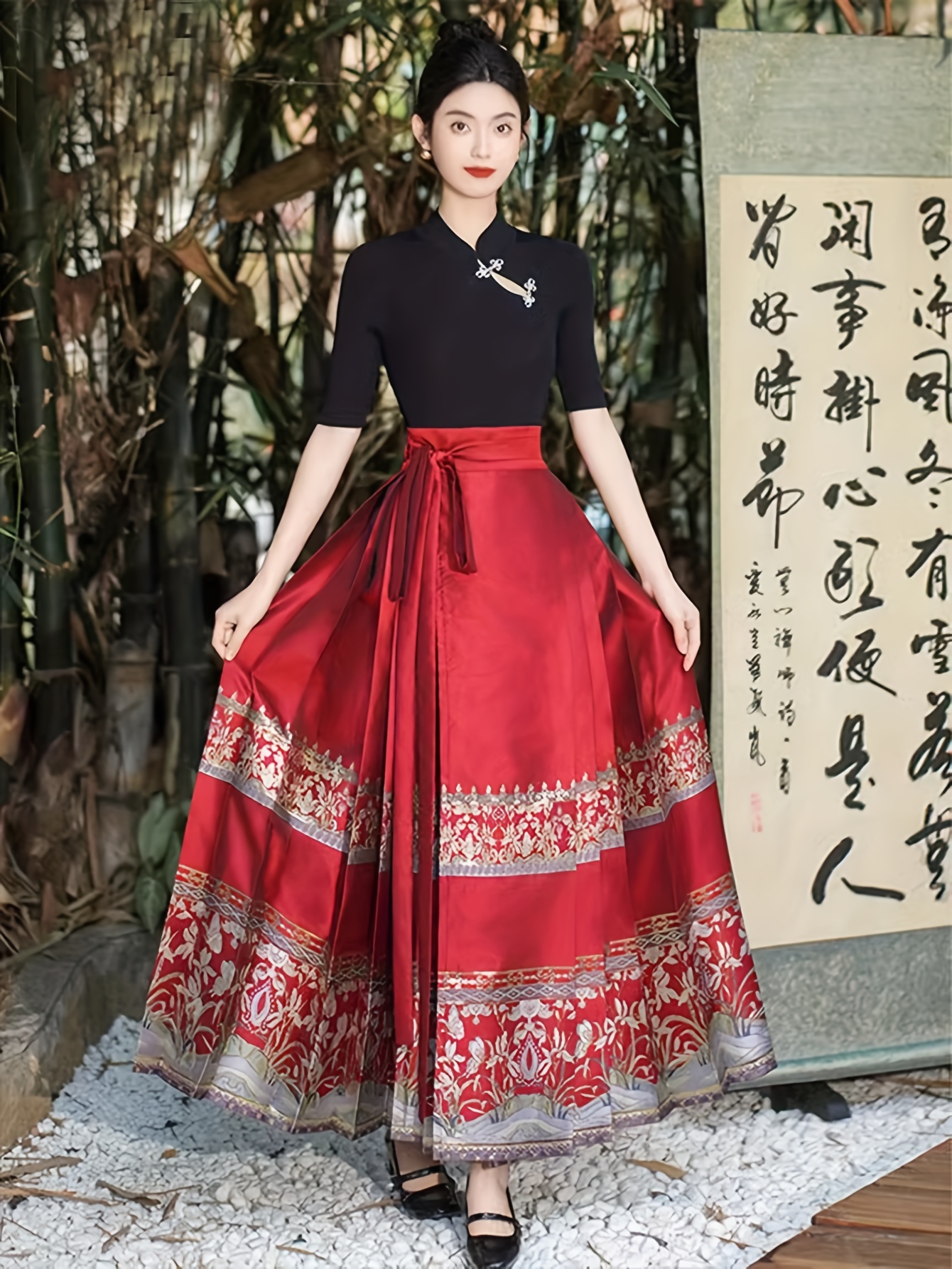 Pleated Skirt Full Skirt Floral Dress Floral Pattern Pleated