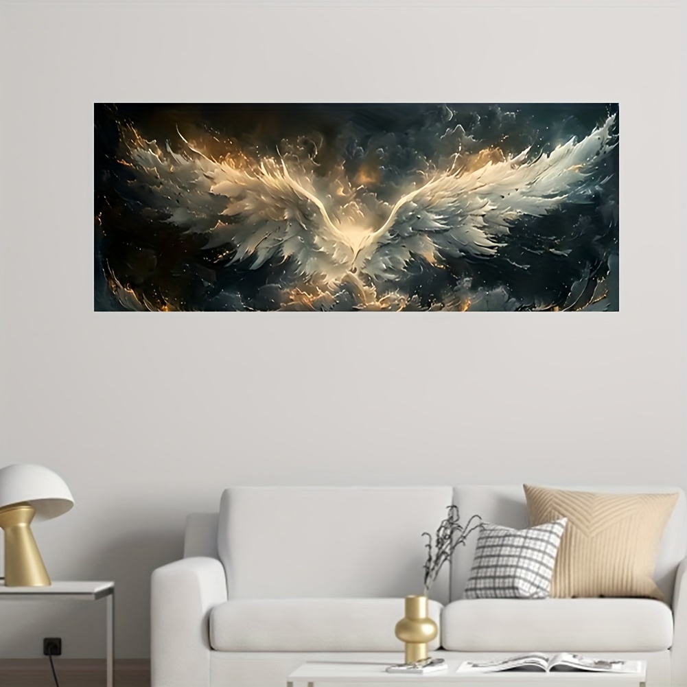 

Extra Large 5d Diy Diamond Painting Kit With Round Acrylic Diamonds, Full Drill Artistic Craft Set For Home Wall Decor, Majestic Wings Design, 80x200cm / 31.5x79.7inch