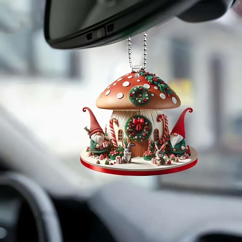 

Christmas Decoration - - 2d Hanging For Car Mirrors, , And Keychains - Couple And