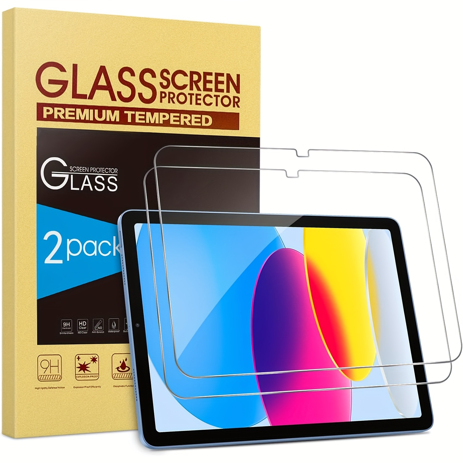 

This Pack Of 2 Tempered Glass Screen Protectors Is Compatible With The Ipad 10 2022 10.9-inch 10th A2757/a2777/a2696, Featuring 9h Hardness, A Clear , And Protection Against , Glare, And Scratches.