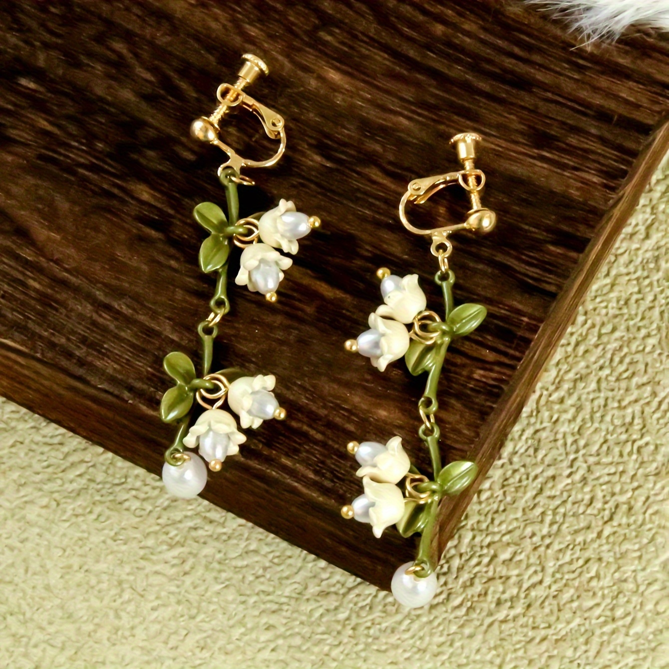 

Floral Lily Of The Valley Earrings - Elegant & Cute Spring Collection, Studs And Clip-ons For Women, Women's Jewelry Gift Charms