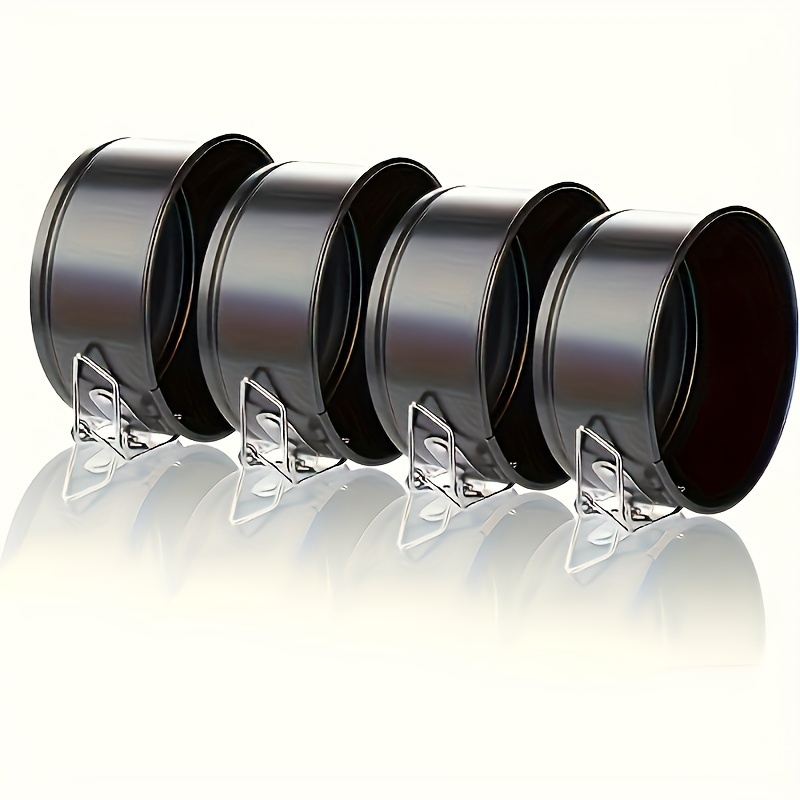 TEMU 4pcs, Spring Cake Pan 4 Inches, Round Baking Cake Mold, Mini Baking Pan, Oven Accessories, Baking Tools, Kitchen Gadgets, Kitchen Accessories