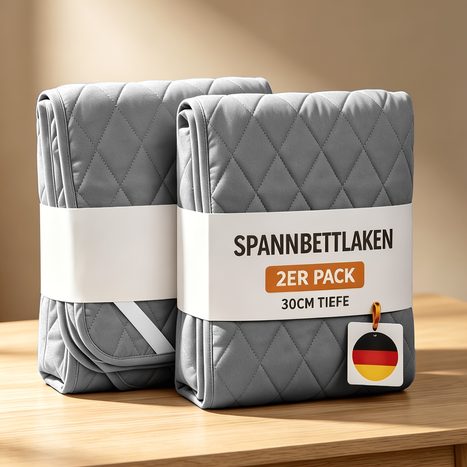 2pcs Waterproof Fitted Sheets, 30cm , Hypoallergenic, Breathable & Stain Resistant, Elastic Corners, Machine Washable For Bedroom, Dorm And Guestroom, Second Sheet Color Sent