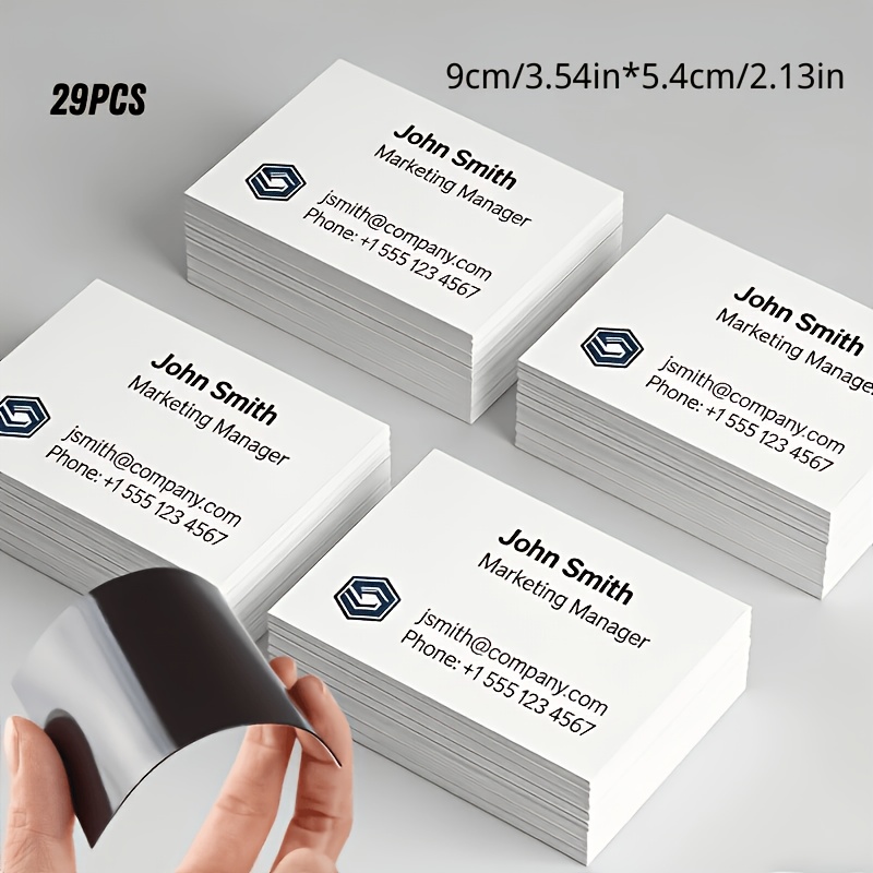 TEMU Customizable Soft Magnetic Business Cards, Support Uploading Personalized Designs, High-quality Magnetic Material Adsorption, Suitable For Metal