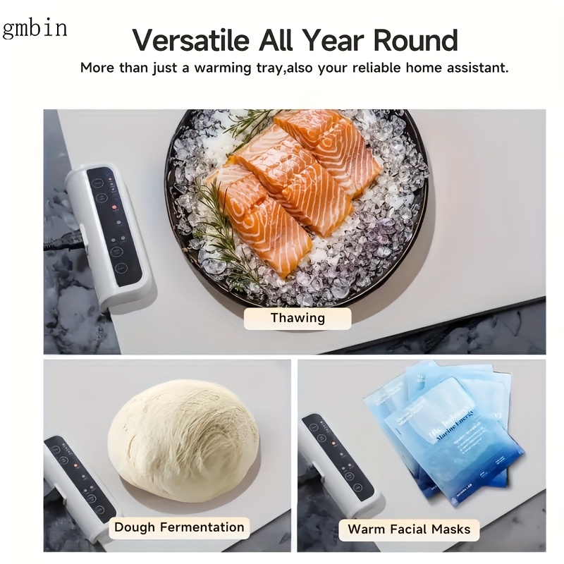 portable and foldable soft warming mat for home use multifunctional for keeping dishes warm and defrosting details 4