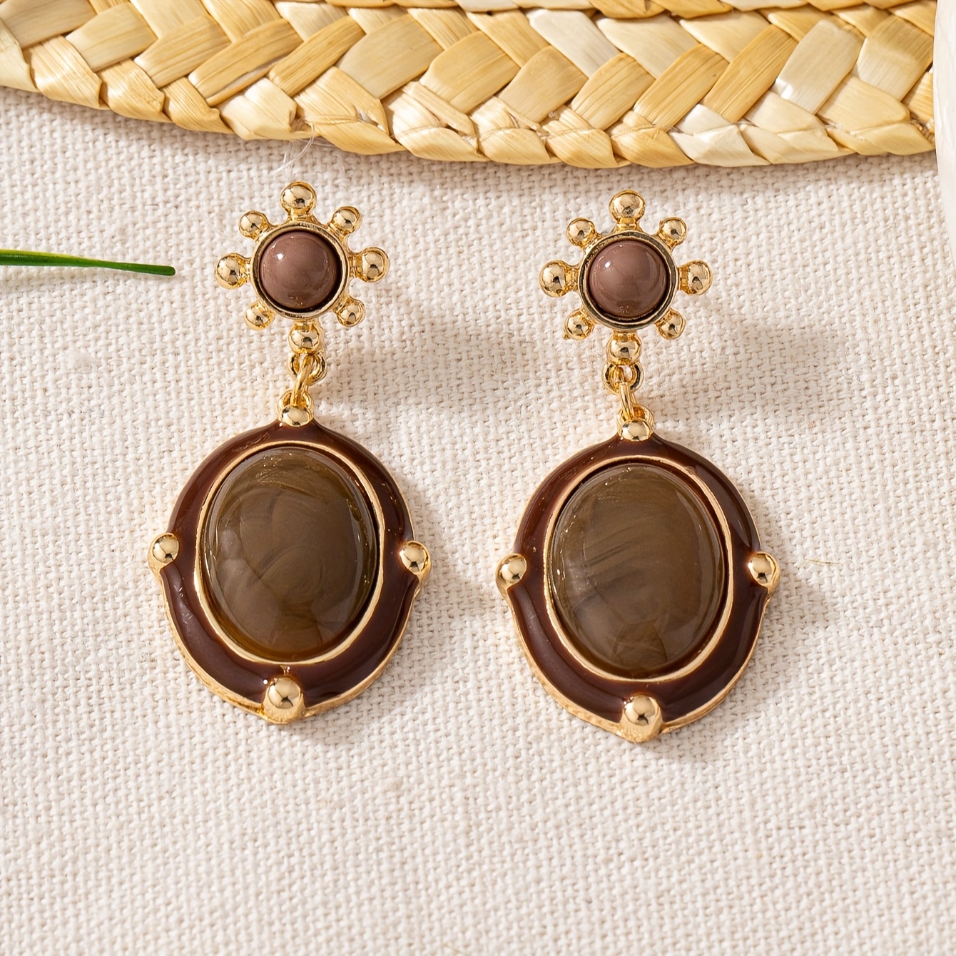 TEMU 1 Paire de Boucles d'Oreilles Pendentif Vintage Meleard