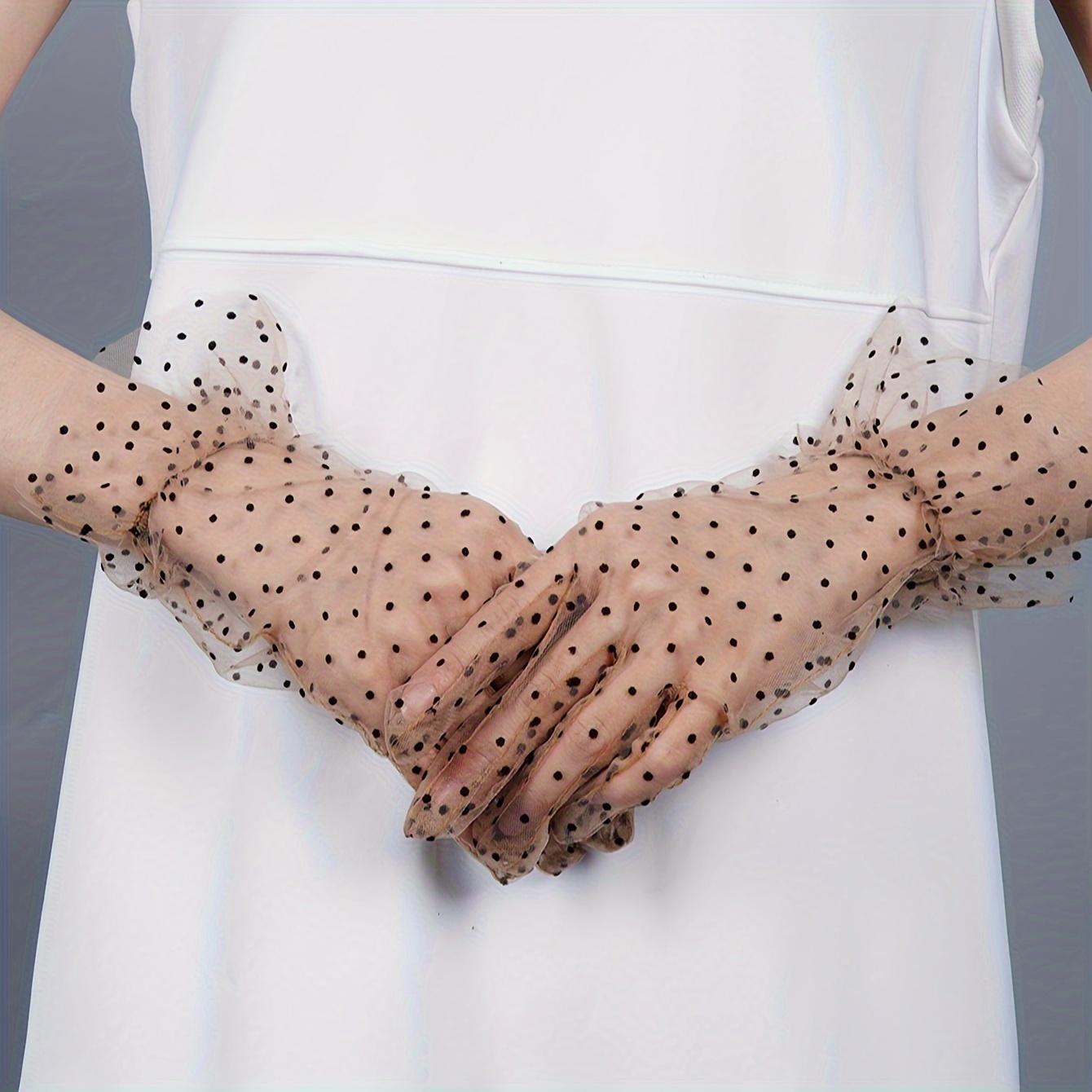 

Party Gloves For Women, Elegant Mesh Gloves, Perfect For Formal Events, Weddings, And Parties