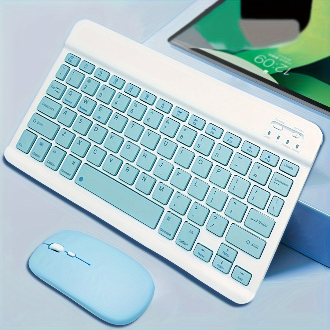 Clavier et souris Bluetooth rechargeables ultra fin pour Samsung Galaxy Tab  S7+ et tous les Mac/tablette/iPad/PC/ordinateur portable compatibles