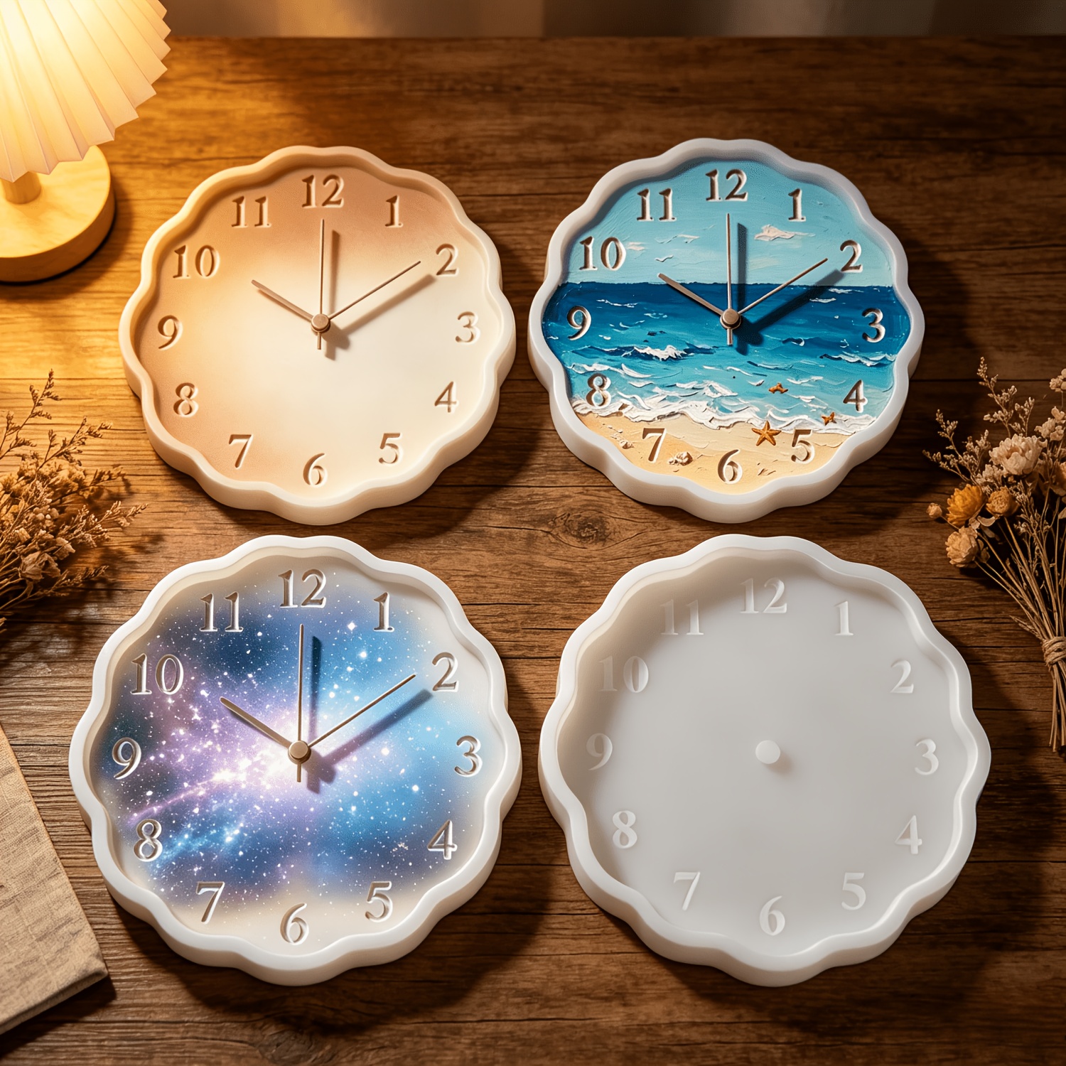 TEMU Artisanat 1pc Fabrication de horloges Moule en silicone haute /Résine liquide Double Moule en silicone /Moule /Moule réutilisable/Convient aux