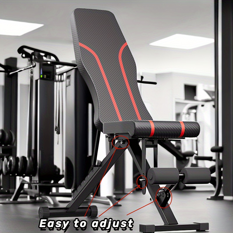 Banco de pesas ajustable, banco de entrenamiento plegable para gimnasio en  casa, silla romana, banco de abdominales, banco de pesas