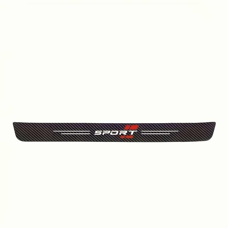 Image of 1pc 2.76-inch * 35.43-inch Car Trunk Sticker, Car Door Sill Guard, Rear Bumper Step Protector, Suitable For All Car Models Accessories