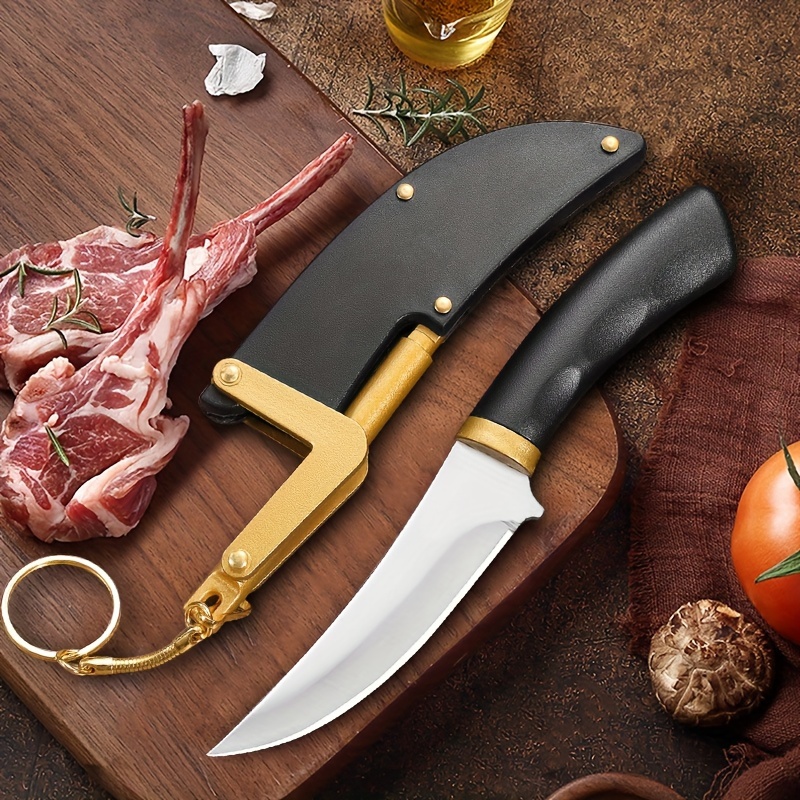 

Kitchen Knife Stainless Steel Chef Knives Outdoor Fruit Meat Beef Meat Multi-functional Peeling Knife Sharp Knife Hiking Bbq Knife Fixed Blade Knife