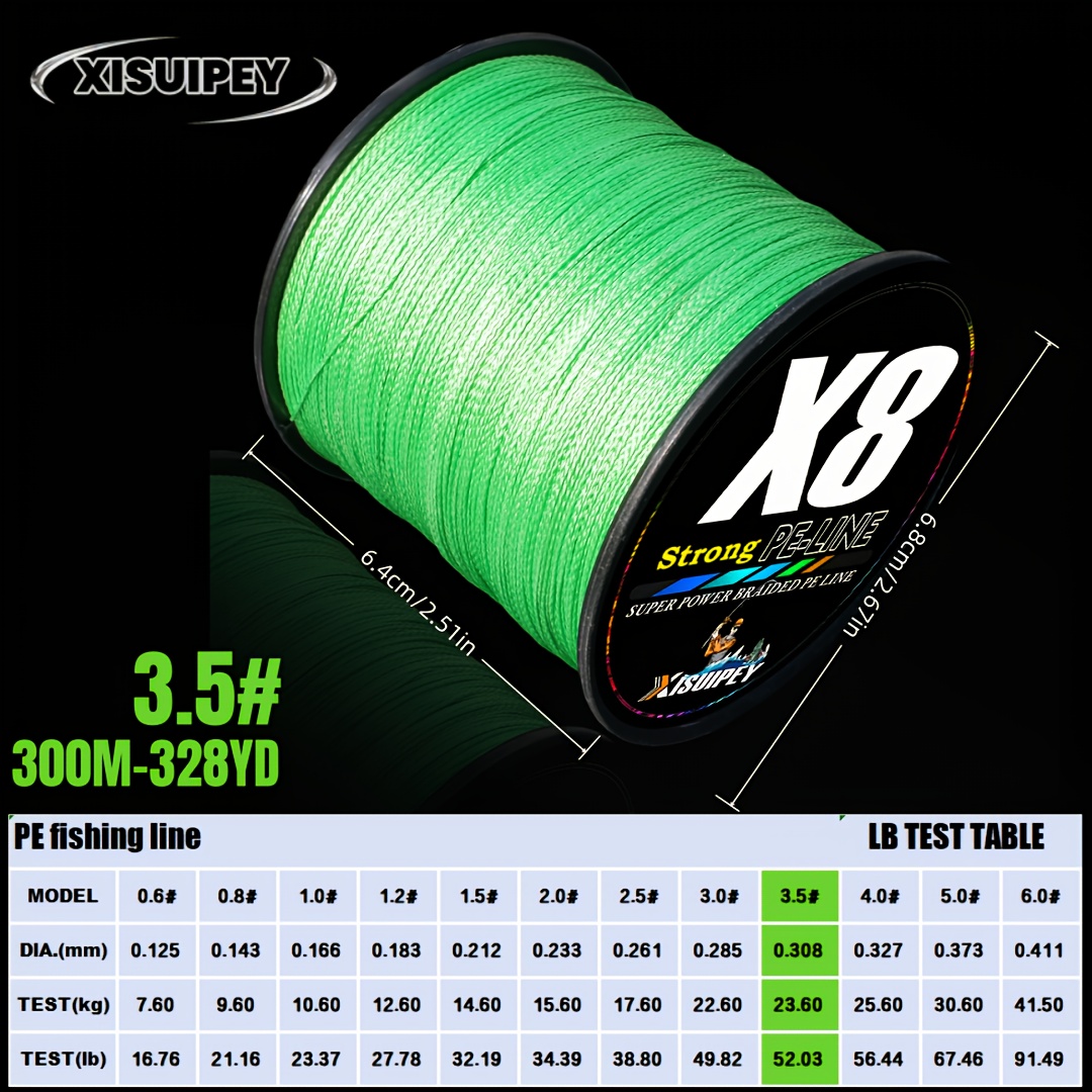 TEMU [300 /328 Iarde Filo Trecciato in Polietilene 8 100% Materiale], 8 di Linea PE Linea Principale , Pesca in Pesca sul Linea di Pesca Tensione,