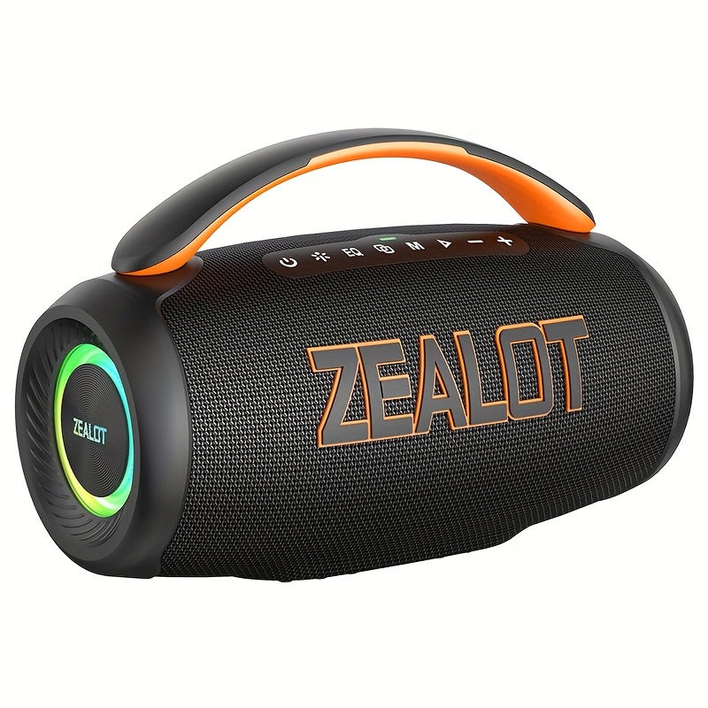 TEMU Zealot P12 Portable 60w Wireless Speaker With 2 Subwoofers, 3d Surround Sound, Supports Mobile Phones/tablets/tvs. Compatible With Sd/usb/aux. 2
