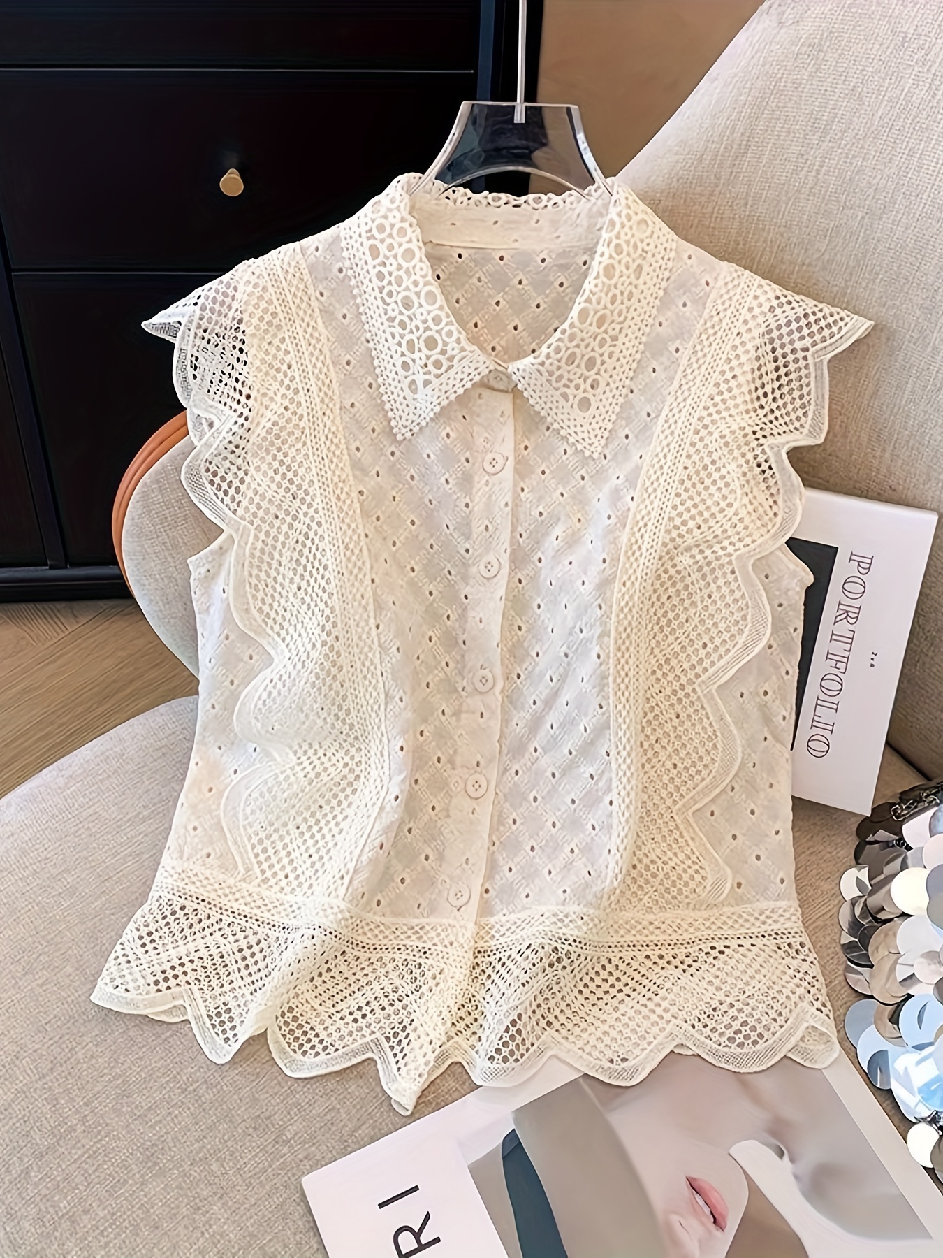 Musselin Bluse Damen Mit V-Ausschnitt | Leichte Sommer Tunika | Elegant & Lässig