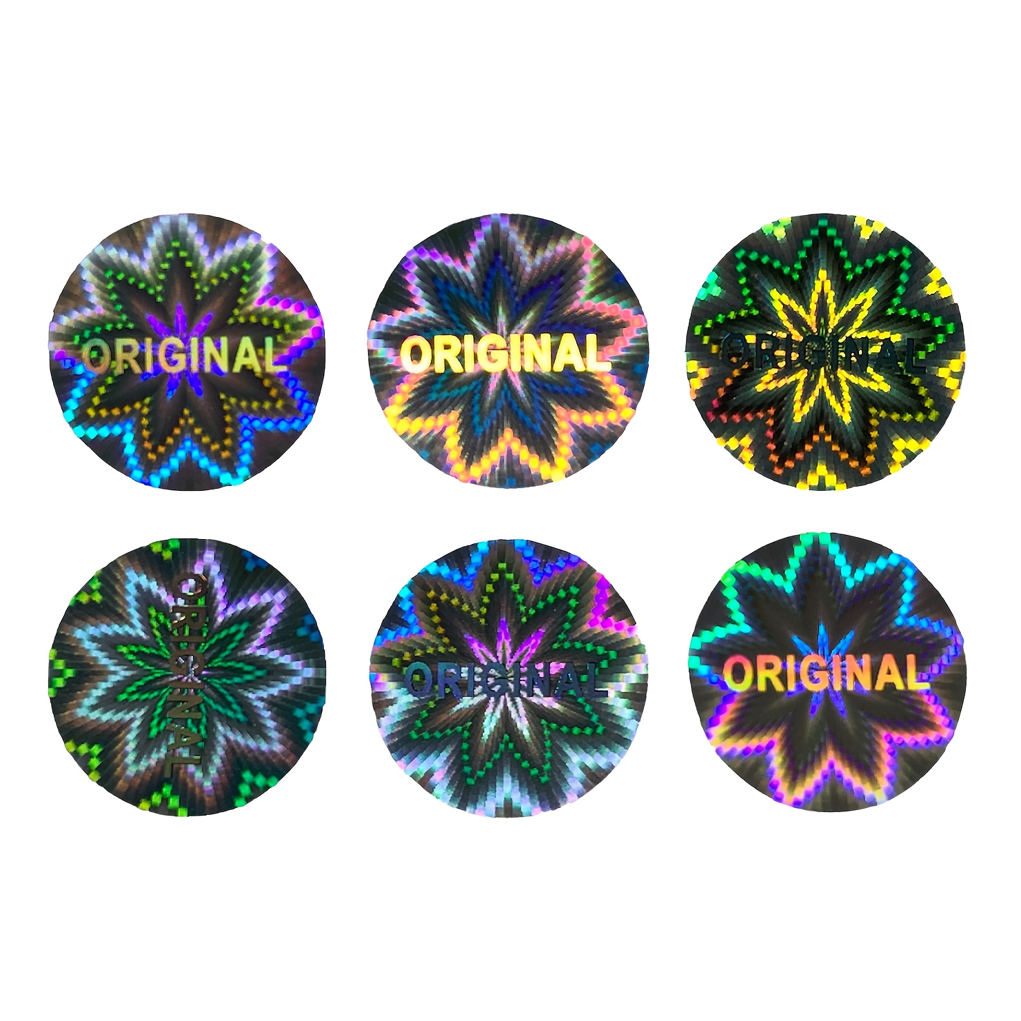 

200pcs/500pcs Round Silver 15x15mm Original Seal Hologram Label Stickers Easy To Remove, Reusable Holographic Laser Stickers For Card Notebook