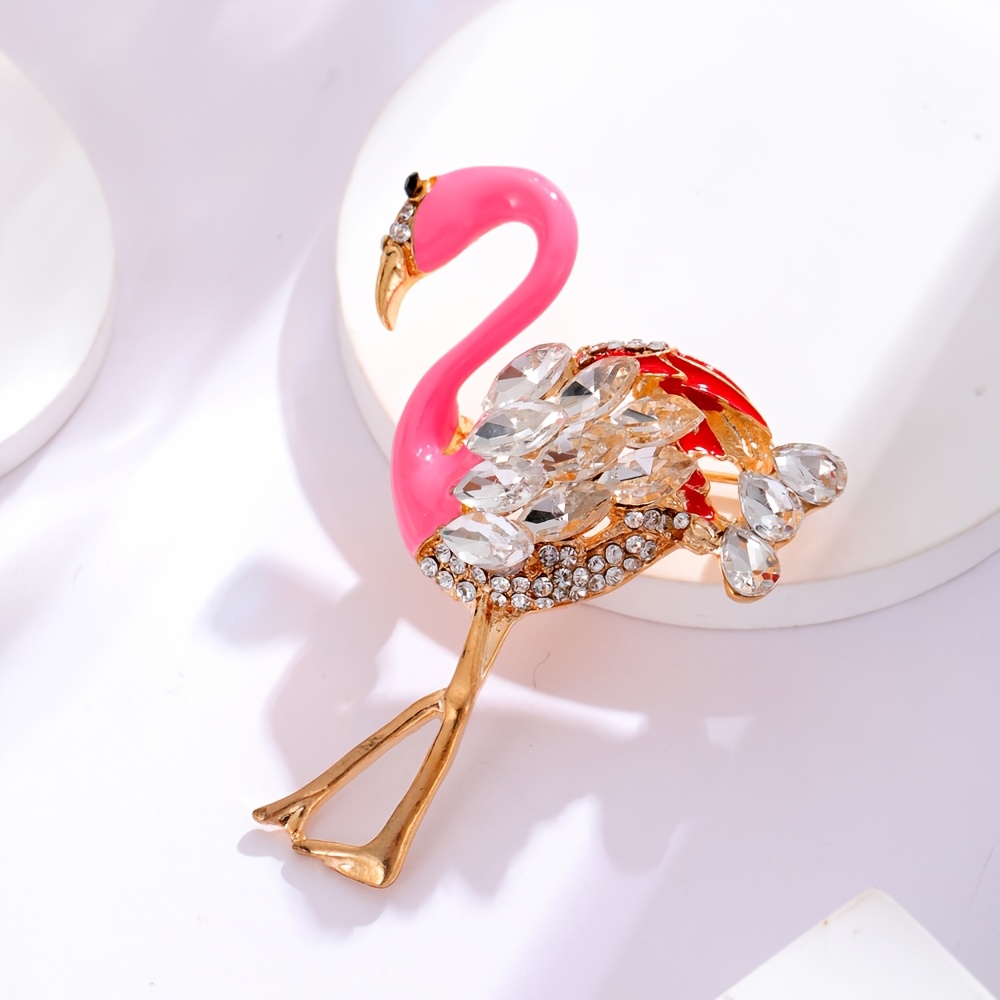 

New European And - Flamingo Brooch Creative Alloy Animal Swan Brooch Clothing Accessories Pin