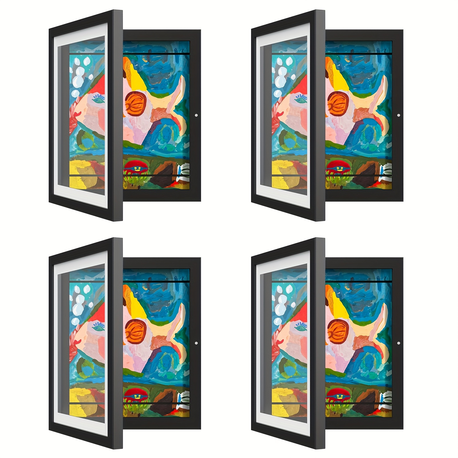 TEMU 2/4 Pack Kids Artwork Frames , 8.5x11in Kids Art Frames Front Opening, Children Art Projects Kids Art Frames Picture Frames For Kids Drawing,