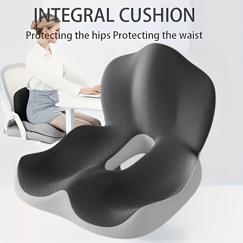 TEMU Cuscino Integrato Medio- per Seduta Confortevole con Supporto Lombare; Cuscino Monoblocco Cavo per Seduta; Cuscino per Sedia da Ufficio e Sedia