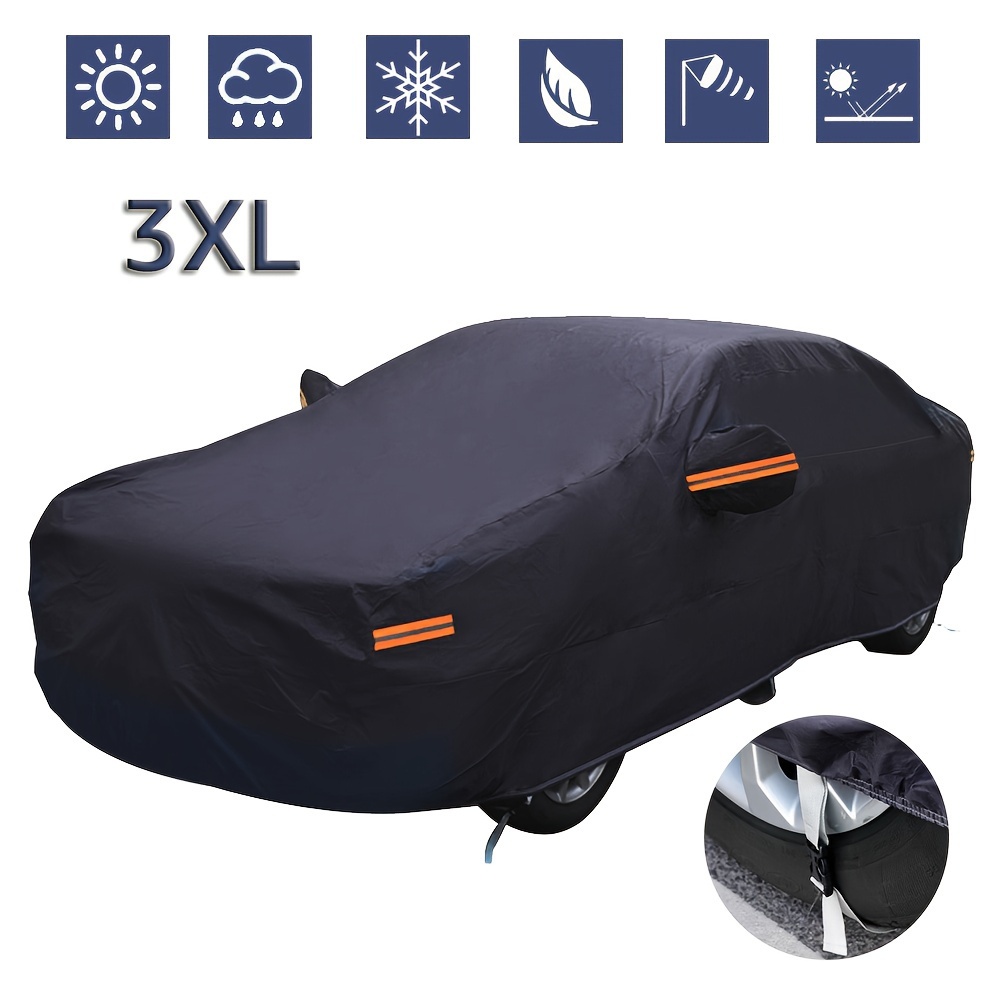 

6-layer Full Car Cover Peva With Soft Cotton Liner Waterproof Rain Snow Dust Sun Resistant Shelter Car Protector 3xl