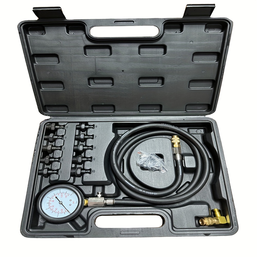 TEMU Oil Pressure Gauge Kit For Mechanical Sensor Engine Cylinder