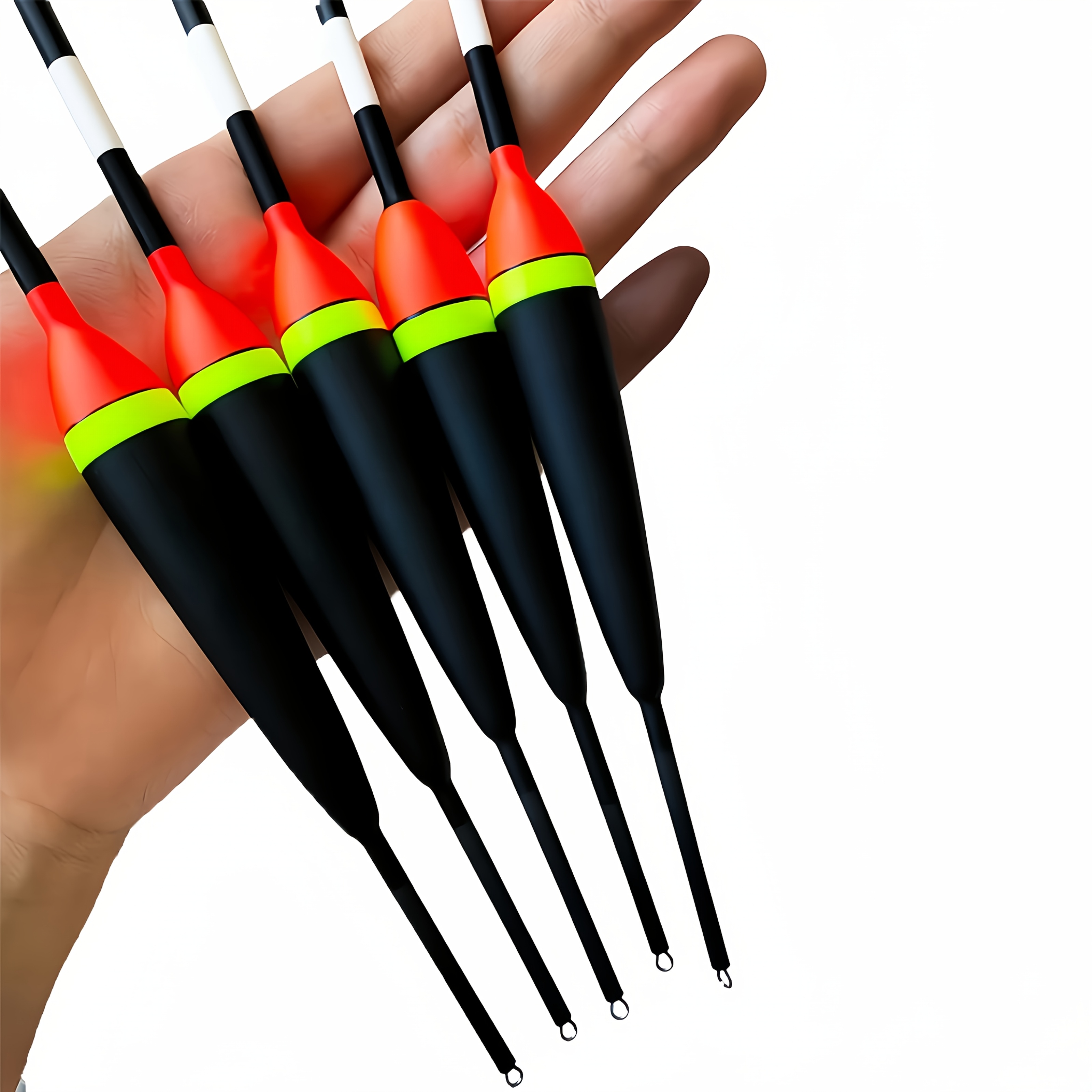Image of 5pcs High - Visibility Balsa Fishing Floats - Sensitive Waggler Style For Long - Range Carp Fishing In Lakes, Rivers &