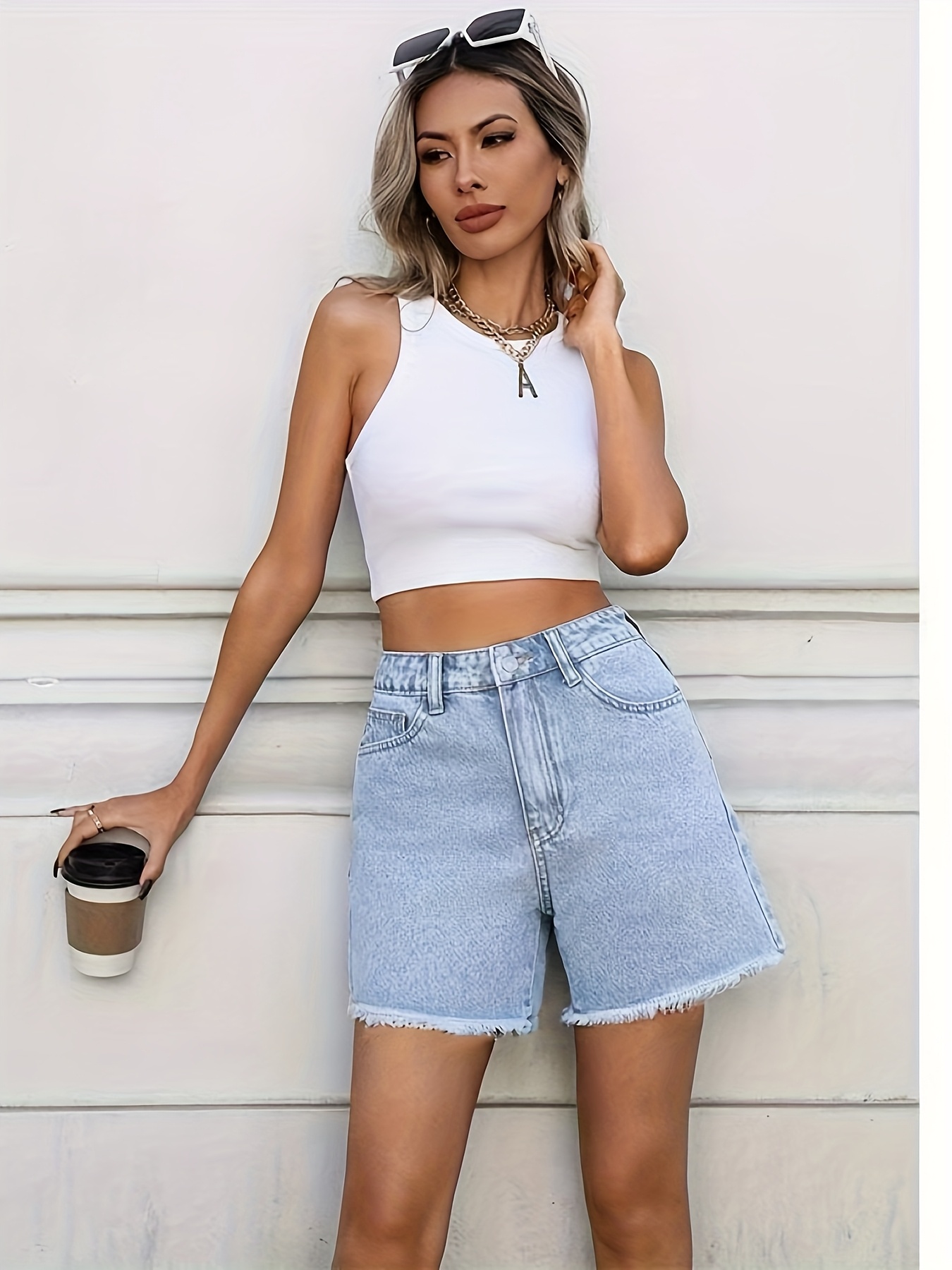 shorts in denim taglie grandi donna stile casual Temu Italy